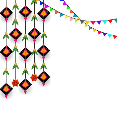 Borders Kites Clipart Hd PNG, Makar Sankranti Kite Border Decoration ...