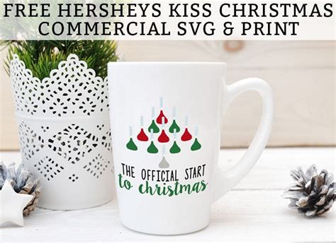 Free Hershey Kiss Christmas Commercial SVG and Print! | Christmas hershey kisses, Christmas ...