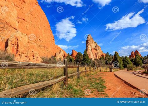 Rock Formations Garden of the Gods Stock Image - Image of jagged ...