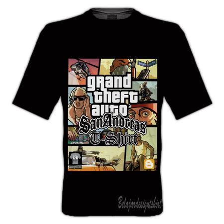 DOWNLOAD KOLEKSI PSD DESAIN KAOS: GTA SAN ANDREAS T-SHIRT