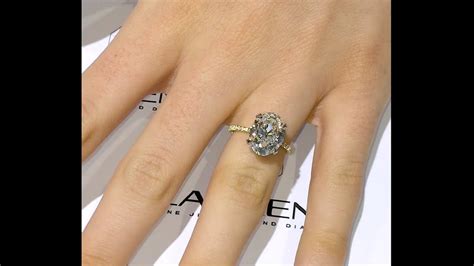 5 carat Oval Diamond Engagement Ring in Yellow Gold and Platinum - YouTube