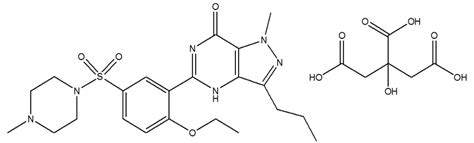 Structure of sildenafil citrate. | Download Scientific Diagram