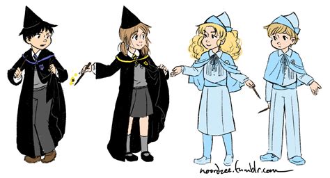 zee tee art : My take on the Hogwarts and Beauxbatons uniforms,...