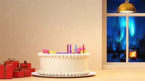 Birthday Poster Dessert Cake Happy Person Cute Cartoon Powerpoint ...