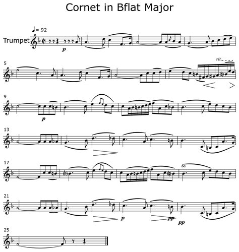 Cornet in Bflat Major - Sheet music for Trumpet