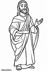 Jesus miracles coloring Sheet sketch template