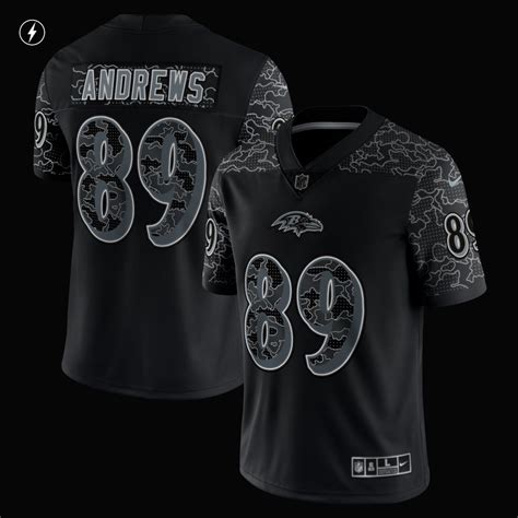 Men's Baltimore Ravens Mark Andrews Nike Black RFLCTV Limited Jersey