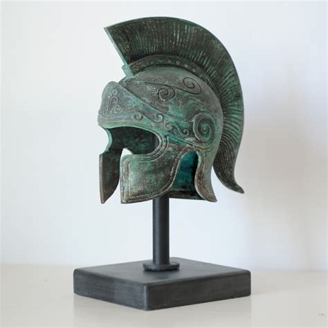 Ancient Greek Bronze Museum Replica Of Spartan Officer Helmet (387 ...