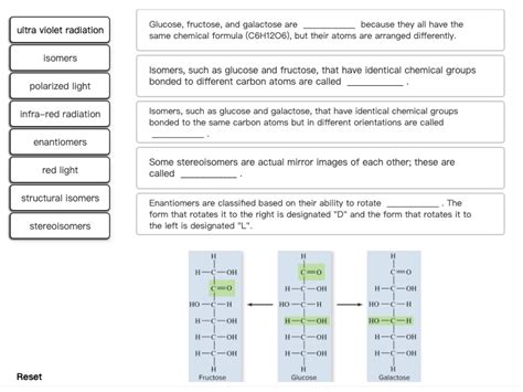 SOLVED: Glucose, fructose, and galactose are isomers because they all have the same chemical ...