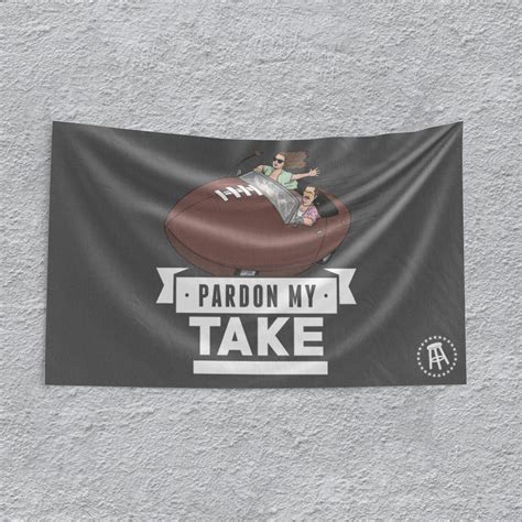 Pardon My Take Logo Flag - Pardon My Take Flags, Clothing & Merch – Barstool Sports