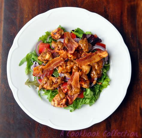 Warm Chicken and Bacon Salad with Honey and Mustard Dressing