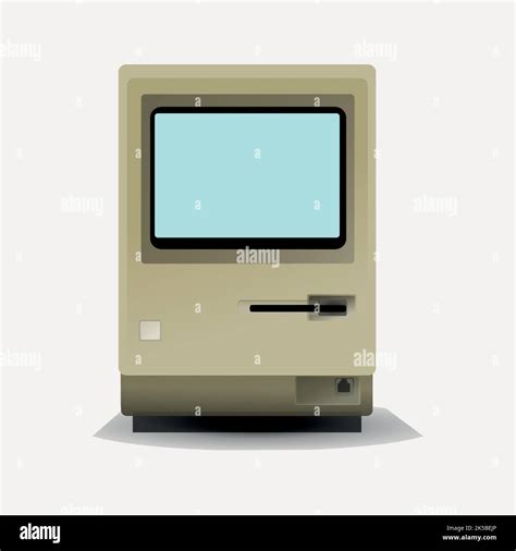 Vintage computer clipart, technology illustration vector Stock Vector Image & Art - Alamy