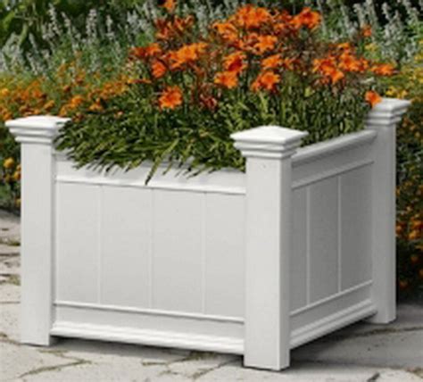 New Big Large White Planter Box Weather Resistant Vinyl looks like Wood ...