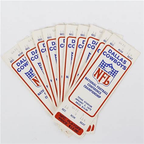 Lot - 1972 NFC Championship Tickets