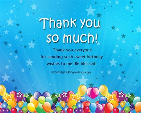 Thank You Message For Birthday Wishes On Facebook - 365greetings.com | Thank you messages for ...