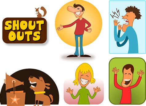 Cartoon people-Shout outs vector | Free PSD,Vector,Icons