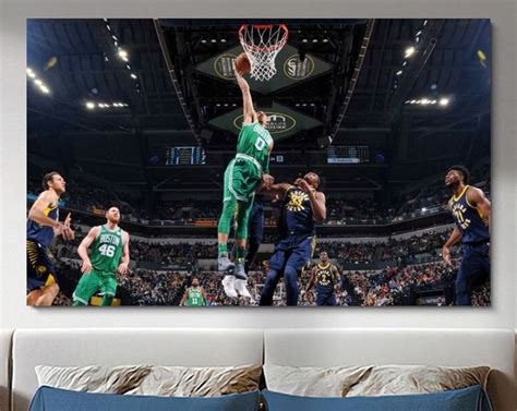 Jayson Tatum Wall Art, Boston Celtics Poster, Dunk Poster, NBA Fan Gift ...