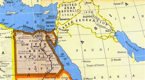 1958 : United Arab Republic & Arab Federation : MapPorn