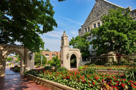 Summer Flowers Surround Sample Gates at Bloomington Indiana University ...