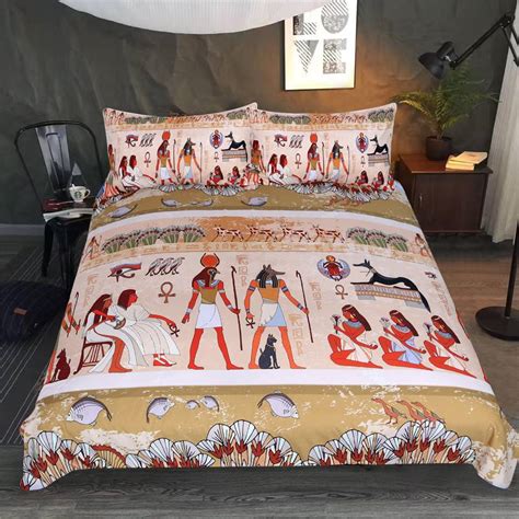 Ancient Egyptian 3-Piece Bedding Set | That Ankh Life