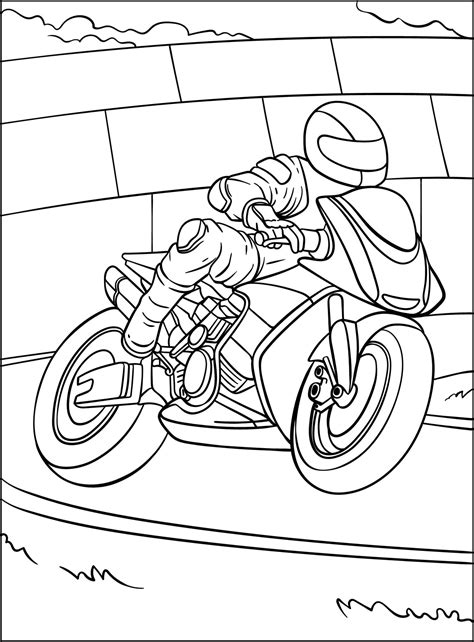 Free Coloring Pages Motorcycles