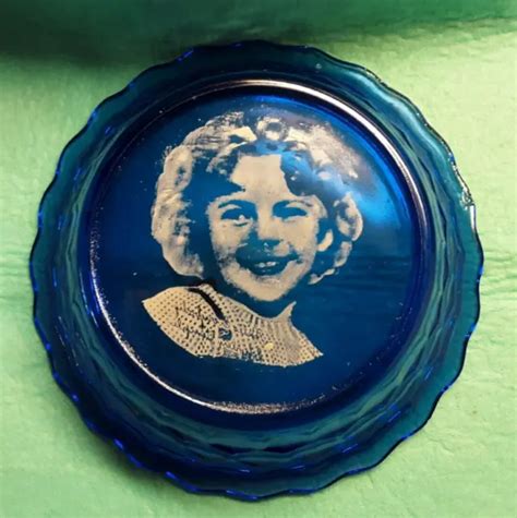 SHIRLEY TEMPLE VINTAGE Face Portrait Bowl Cobalt Blue Depression Glass $9.00 - PicClick