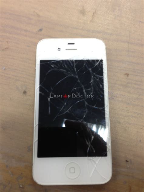 White iPhone 4S Front Replacement - Laptop Doctor