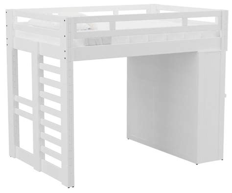 Elements International Cali Kids White Twin Desk Loft Bed | Lacks Furniture | Brownsville ...