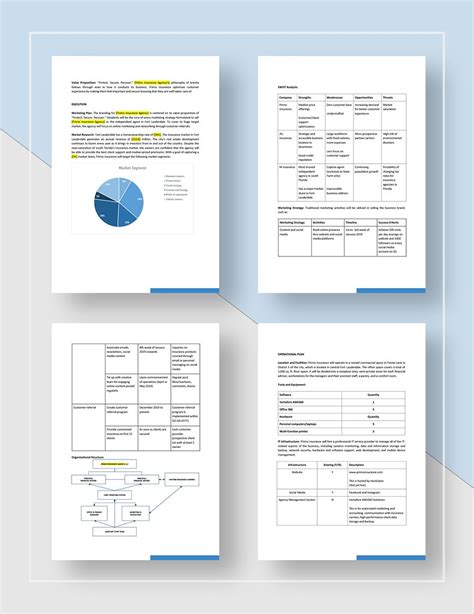 Insurance Agency Business Plan Template Free Download