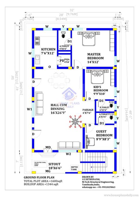 Simple 3 Bedroom House Plans With Dimensions - Infoupdate.org