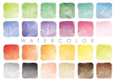 Free Vector | Watercolor samples collection