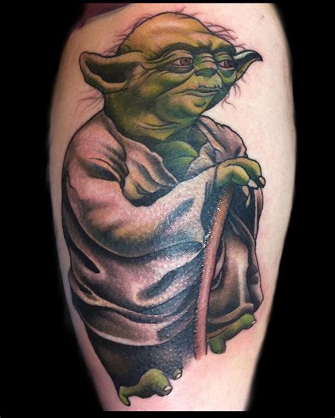 Yoda Tattoo done by Jessi Lawson instagram- @Jessi_Lawson_Tattooer www ...