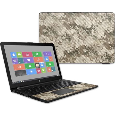 Camo Skin For HP 15t Laptop 15.6" (2017) | Protective, Durable Textured Carbon Fiber Finish ...