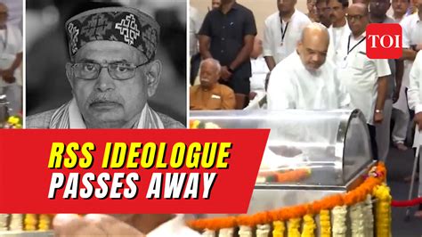 Veteran RSS Ideologue Madan Das Devi passes away at 81, last rites held in Pune | News - Times ...