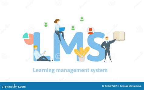 Lms Learning Management System Concept With Keywords Letters And Icons ...