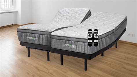 GhostBed Split King Mattress with Adjustable Power Base & GhostBed