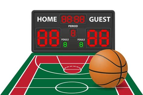 basketball sports digital scoreboard vector illustration 516312 Vector ...