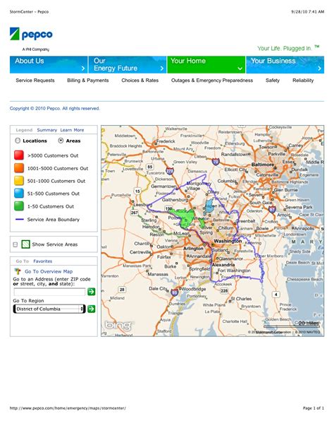 Montgomery County Daily: Pepco power outage for Montgomery County