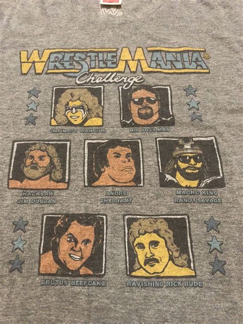 Official Homage WWE Wrestlemania legends Gray Tshirt … - Gem