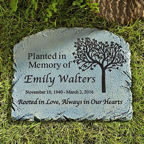 Rooted in Love Personalized Memorial Garden Plaque at Gifts.com