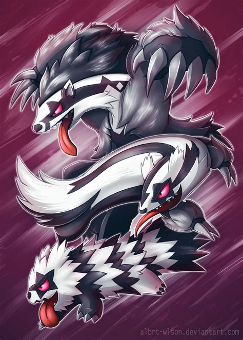 Zigzagoon Family (Galarian Form) by albrt-wlson on DeviantArt