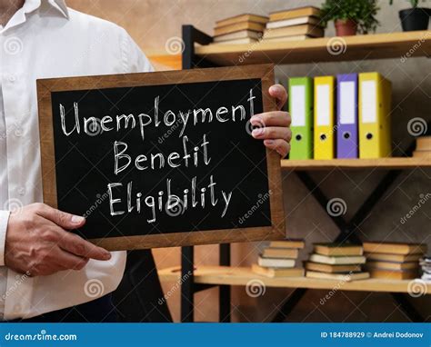 Unemployment Benefit Eligibility is Shown on the Conceptual Business Photo Stock Image - Image ...