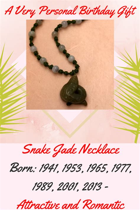 Snake Jade Necklace. Born: 1941, 1953, 1965, 1977, 1989, 2001, 2013 ...