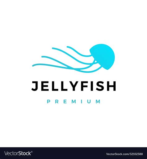 Jelly fish logo icon Royalty Free Vector Image