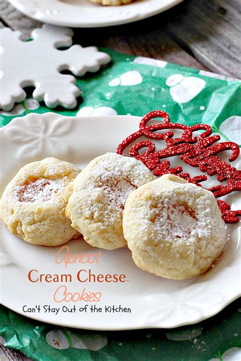 Apricot Cream Cheese Cookies - Can't Stay Out of the Kitchen