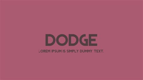 DODGE Font : Download Free for Desktop & Webfont