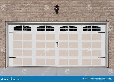 Two car garage door stock photo. Image of parking, construction - 45318880