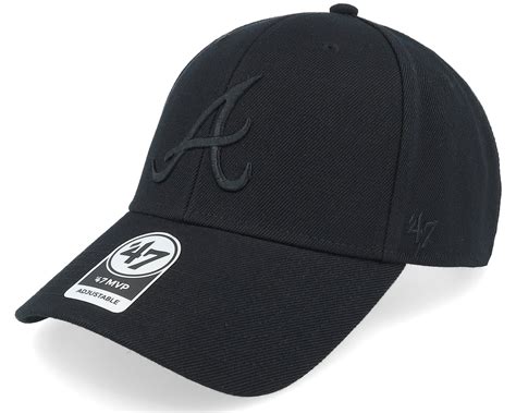 Atlanta Braves Mvp Black/Black Adjustable - 47 Brand Cap ...