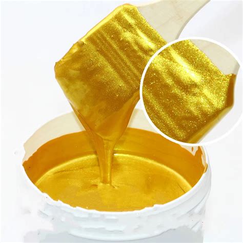 One bottle Bright Gold paint, 100 g,, wood paint, Metal lacquer ...