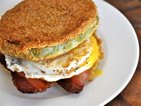 Fried Green Tomato Breakfast Sandwich - Real Healthy Recipes